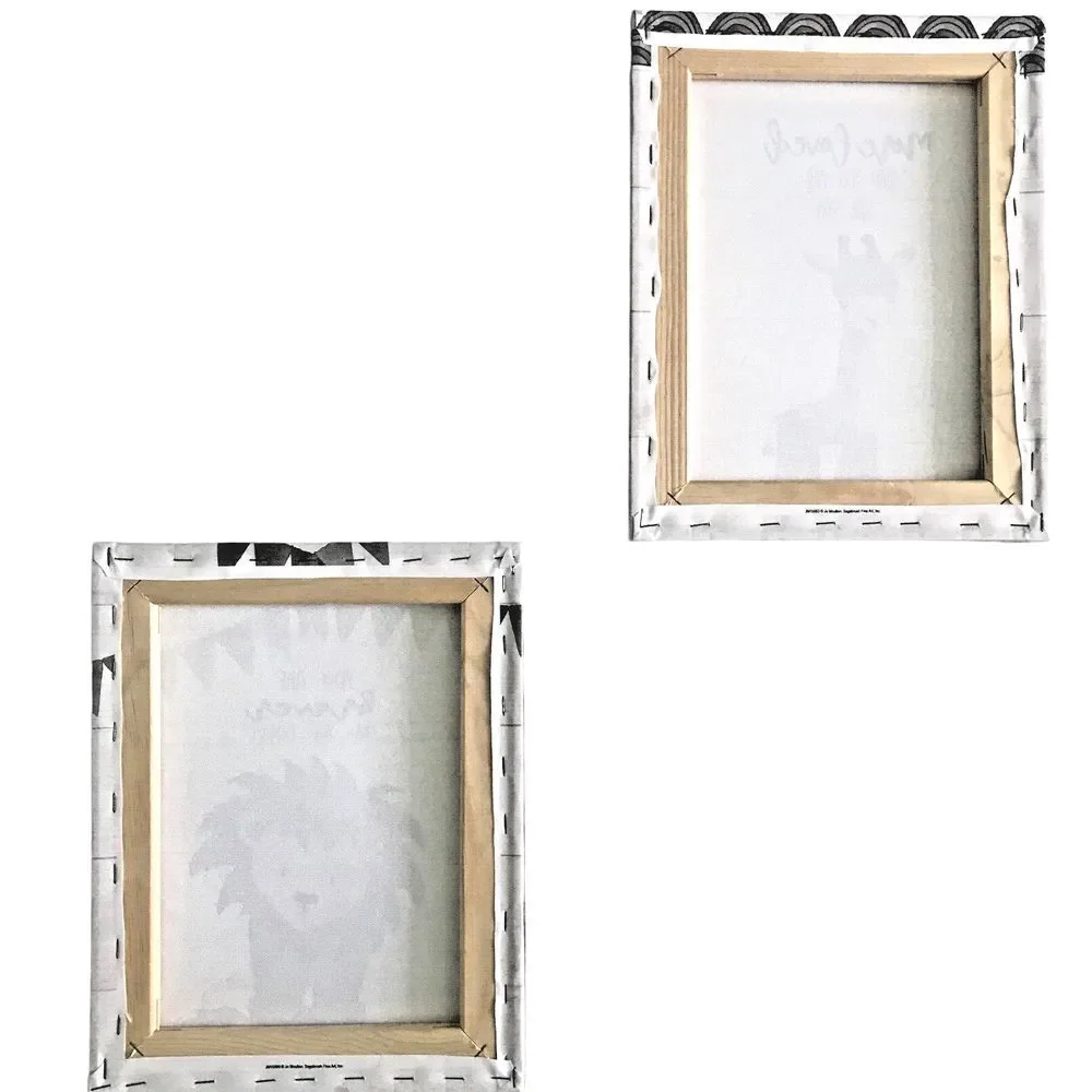 Baby Safari Animals Canvas Wall Art - Nursery Decor‎ - Set of 2/11 X 14 in